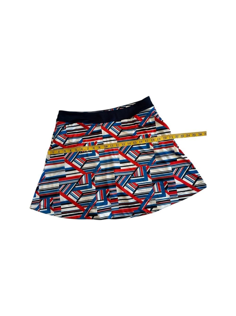 Greg Norman Tennis Golf Skort Mini Skirt Womens Large Blue Red & White Pockets - Picture 11 of 16